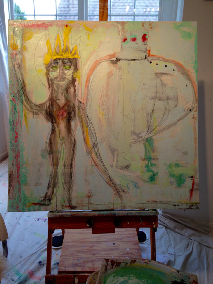 Title - Diva - Here's a new original figurative painting! In progress by Cheryl Wasilow