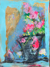 flowers in vase  art on paper by artist cheryl wasilow