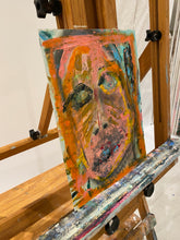 abstract bohemian face painting on paper by cheryl wasilow