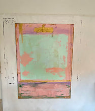 shabby chic metallic gold and pink painting by cheryl wasilow