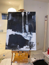 large black and white original painting by cheryl wasilow