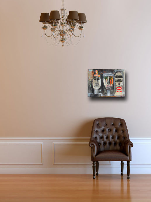 abstract faces of native people by cheryl wasilow