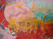 mixed media abstract painting with heavy texture by cheryl wasilow