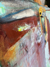 close up of mixed media painting by cheryl wasilow