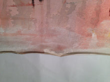 close up of pink, red and yellow abstract painting by cheryl wasilow