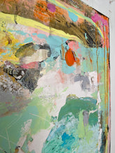 orange and seafoam green original art by cheryl wasilow