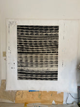 linear black and beige abstract large by cheryl wasilow