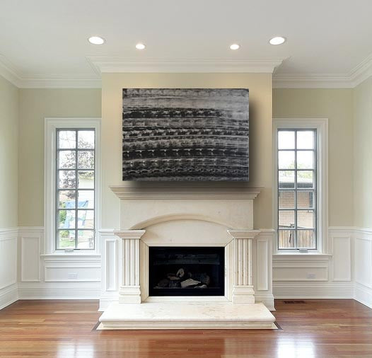 black and gray contemporary painting by cheryl wasilow