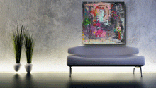 Mixed media abstract painting on canvas for sale by Cheryl Wasilow Artby cheryl wasilow