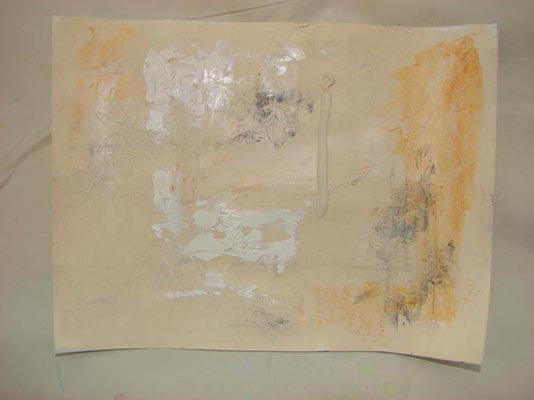 cream colored mixed media artwork by cheryl wasilow artist