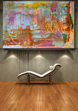 colorful abstract painting in large size horizontal art by cheryl wasilow