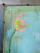 pink and yellow flower on canvas by cheryl wasilow