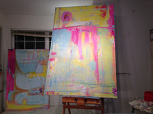 Huge painting on easel next to another painting Santa Clara cherylwasilowart