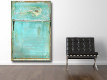 60 X 40 large turquoise abstract by cheryl wasilow