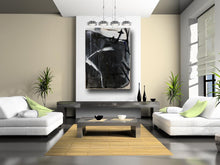 black and white modern art painting by cheryl wasilow