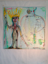 funky outsider art portrait of naked girl by cheryl wasilow