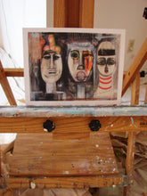 abstract portrait of outsider art figures