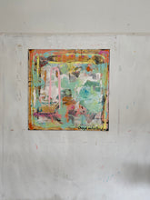 abstract art on studio wall by cheryl wasilow