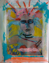 abstract outsider portrait of girl by cheryl wasilow