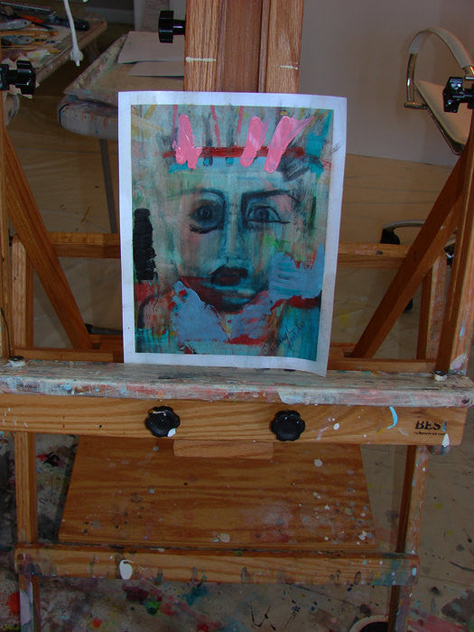 outsider art abstract portrait by cheryl wasilow